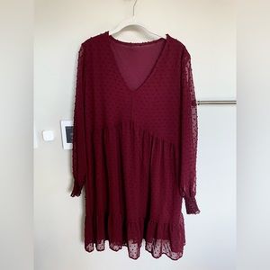 Chiffon Swiss dot Midi or Knee length dress